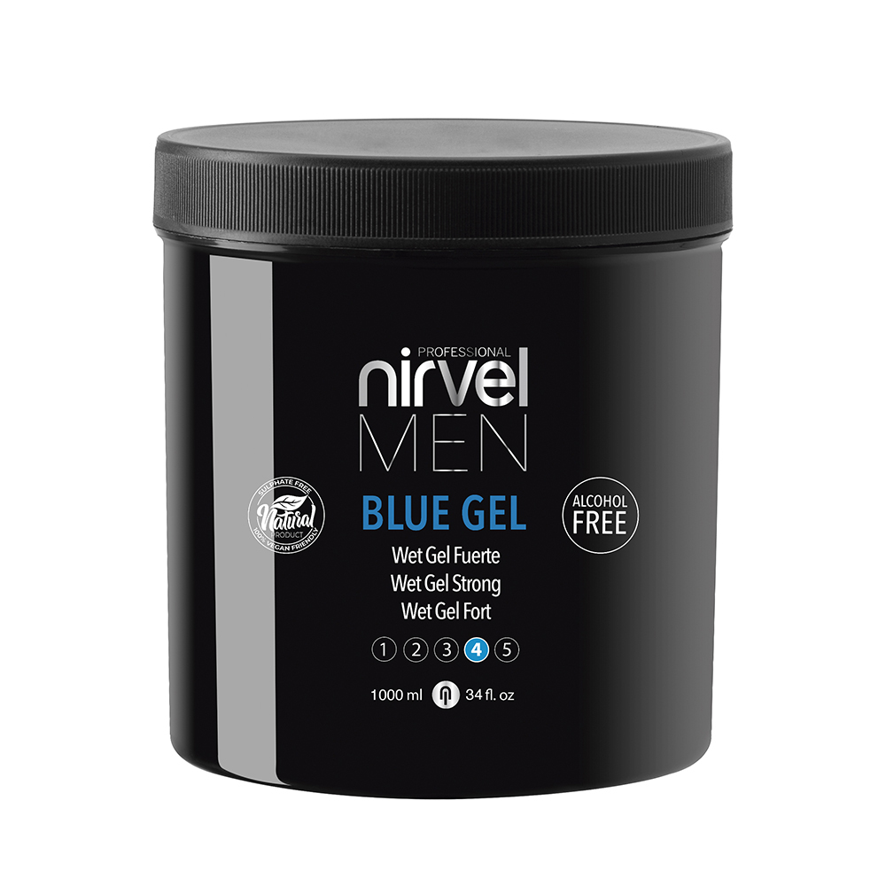 Гель для укладки волос сильной 4 ст фиксации/ Blue Gel Nirvel 1000 мл