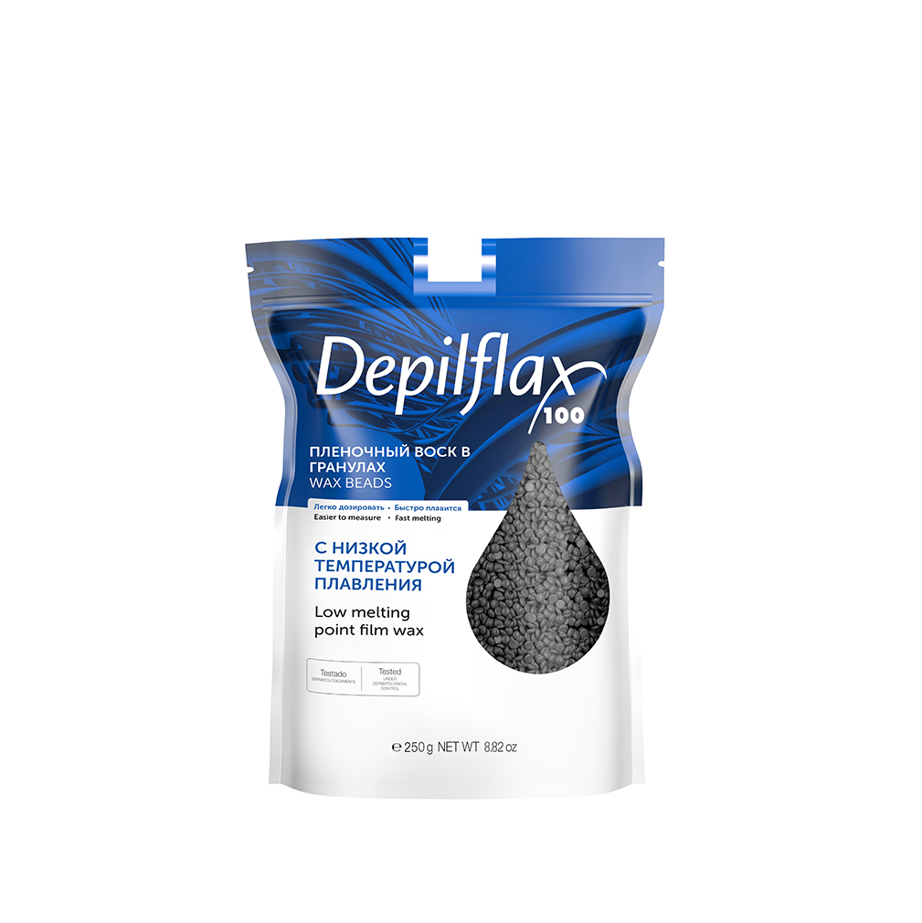 Depilflax Воск Пленочный EXTRA Elastic, в гранулах,  250 гр Черный