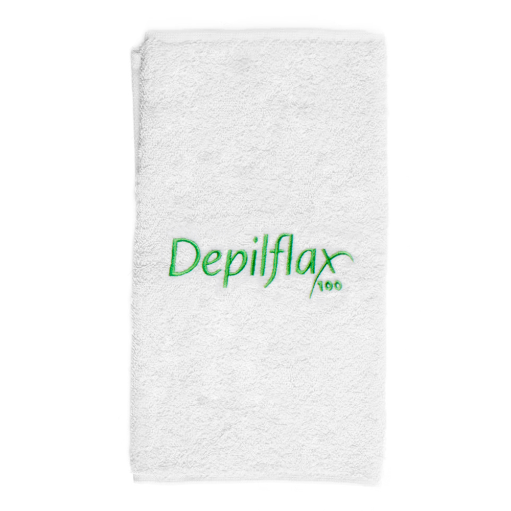 Depilflax Полотенце махровое 50х100 пл. 400гр/м2 белое с логотипом