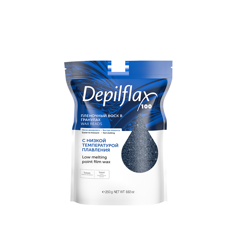 Depilflax Воск Пленочный EXTRA Elastic, в гранулах,  250 гр Синий