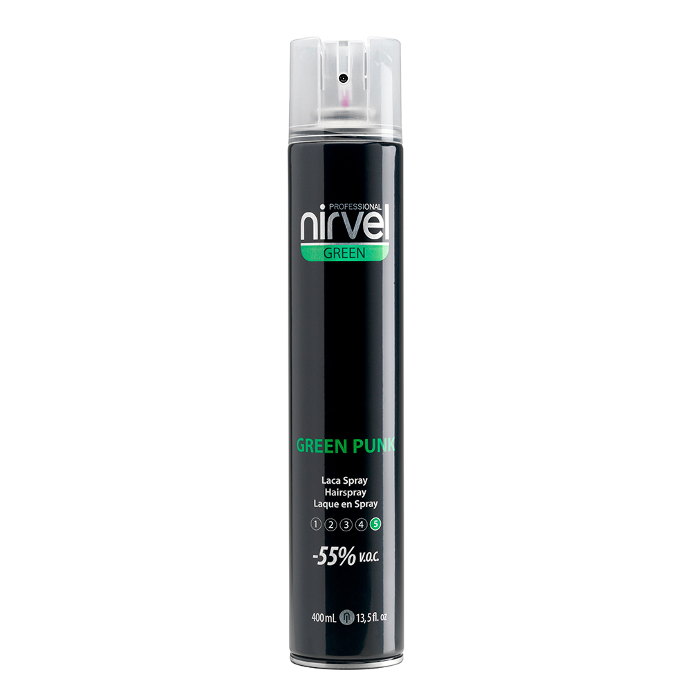 Лак Nirvel Green Punk для волос экстрасильной фиксации 400 мл