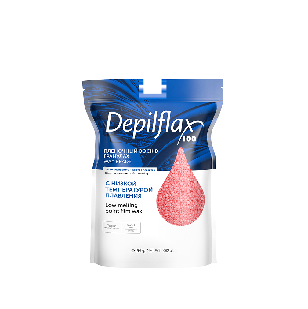 Depilflax Воск Пленочный EXTRA Elastic, в гранулах,  250 гр Розовый 