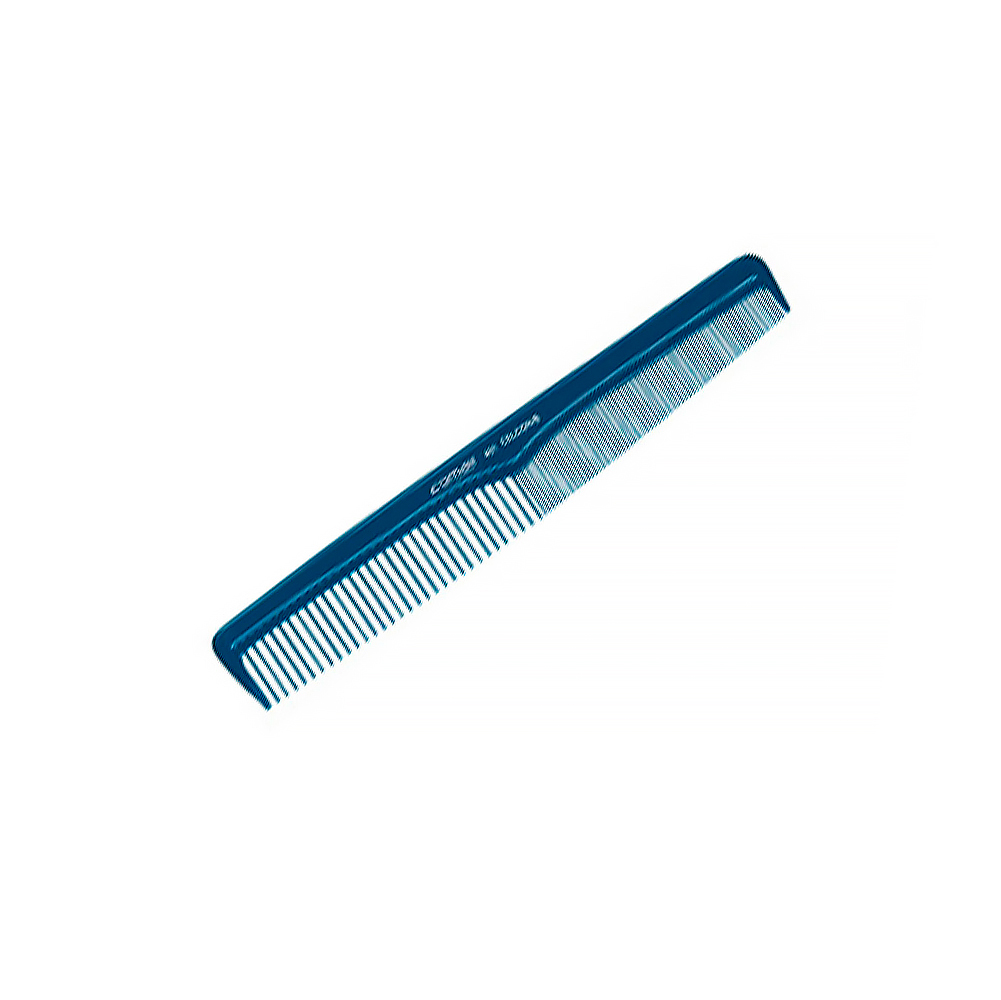 Comair Расчёска для стрижки волос с легким скосом, 18 см, №401 Celcon, цвет - Синий
