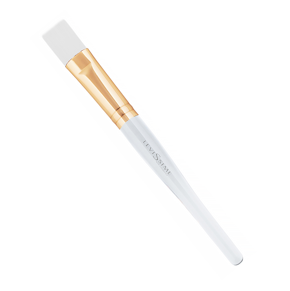 Levissime Кисть прямая, искусственная, белая щетина и белая ручка, диаметр 11 мм., длина 165 мм. 