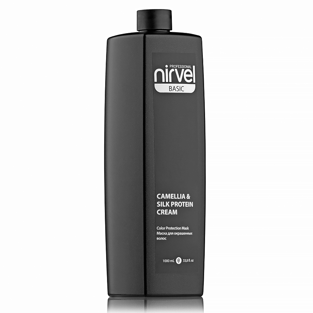 Маска для окрашенных волос с экстрактами Камелии и протеинами Шелка/ Camellia & Silk Protein Cream Nirvel 1000 мл